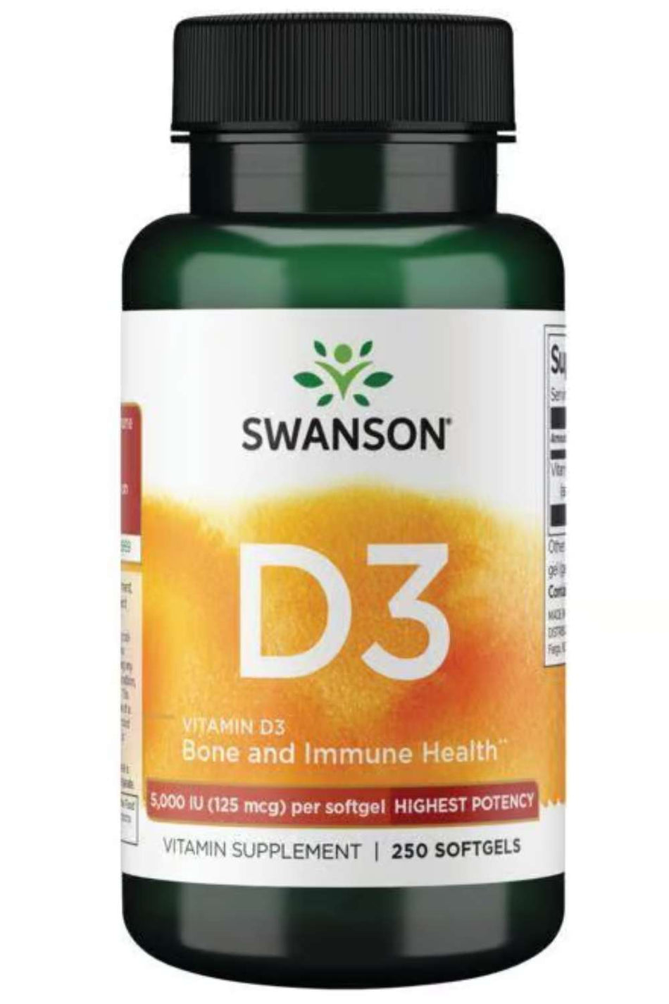 Vitamin D-3 5000 (250 Caps, 125mcg)