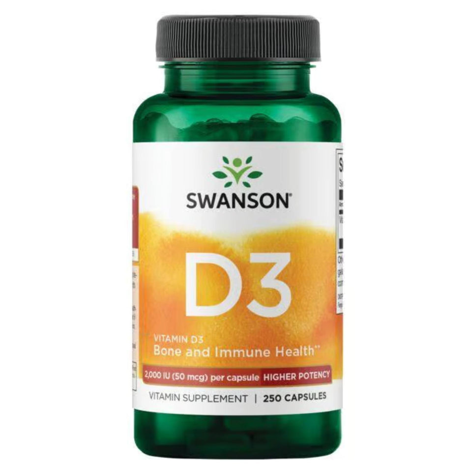Vitamin D-3 2000 (250 Caps, 50mcg)