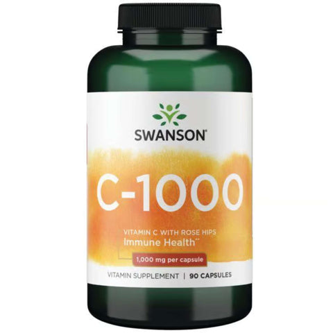 Vitamin C 1000 + Hagebutten (90 Kapseln, 1000mg)